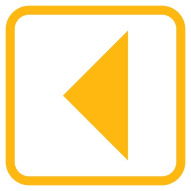 Ok ucu sol vektör simgesi bir çerçeve içinde