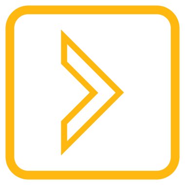 Ok ucu doğru vektör simgesi bir çerçeve içinde