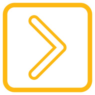 Ok ucu doğru vektör simgesi bir çerçeve içinde