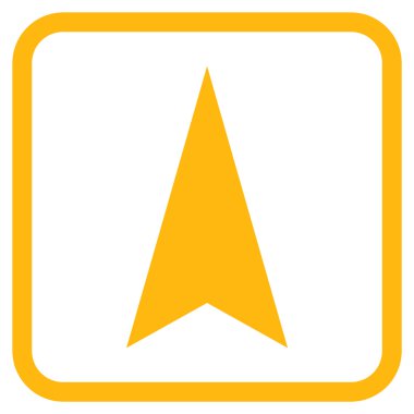 Vektör simgesi bir çerçeve içinde yukarı ok ucu