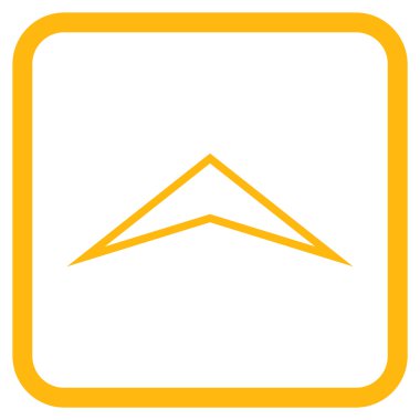 Vektör simgesi bir çerçeve içinde yukarı ok ucu