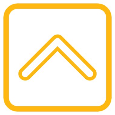 Vektör simgesi bir çerçeve içinde yukarı ok ucu