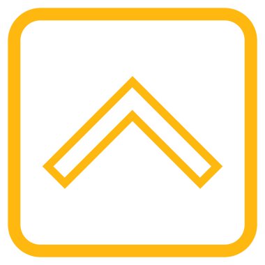 Vektör simgesi bir çerçeve içinde yukarı ok ucu