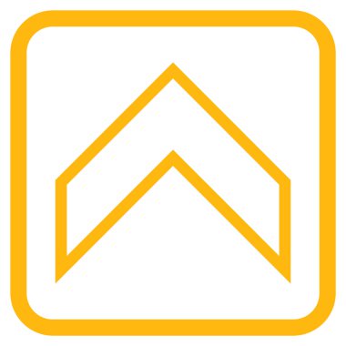 Vektör simgesi bir çerçeve içinde yukarı ok ucu