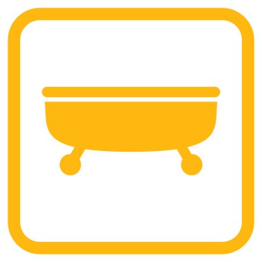 Küvet vektör simgesi bir çerçeve içinde