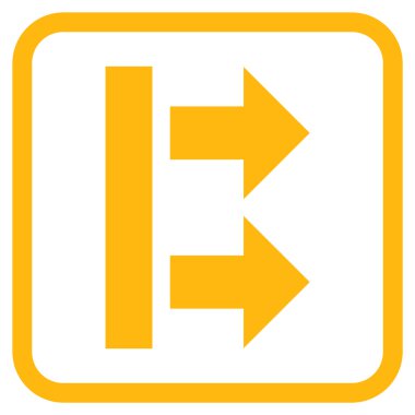 Doğru vektör simgesi bir çerçevede getirmek