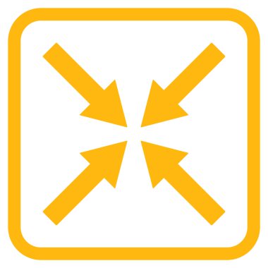 Merkezi oklar bir çerçeve içinde simge vektör