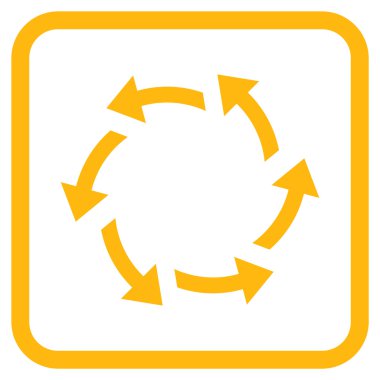 Santrifüj oklar bir çerçeve içinde simge vektör