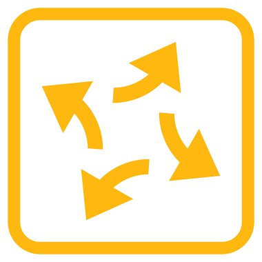 Santrifüj oklar bir çerçeve içinde simge vektör