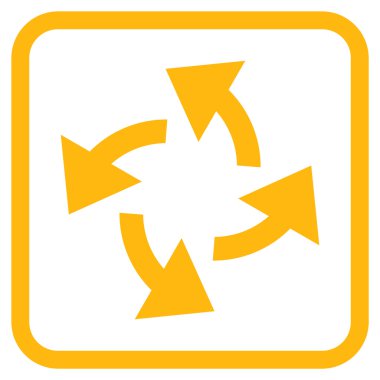 Santrifüj oklar bir çerçeve içinde simge vektör