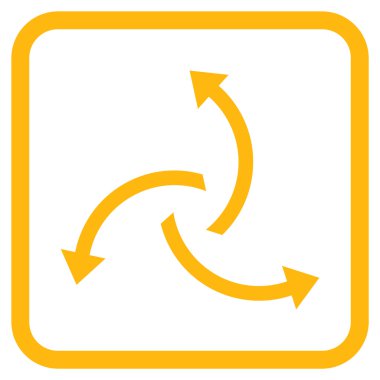 Santrifüj oklar bir çerçeve içinde simge vektör