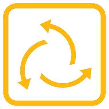 Santrifüj oklar bir çerçeve içinde simge vektör