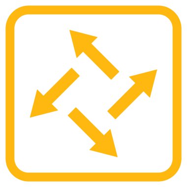 Santrifüj oklar bir çerçeve içinde simge vektör