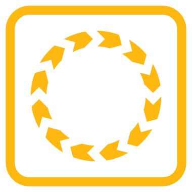 Dolaşım vektör simgesi bir çerçeve içinde