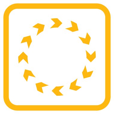 Dolaşım vektör simgesi bir çerçeve içinde