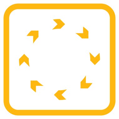 Dolaşım vektör simgesi bir çerçeve içinde