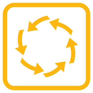 Dolaşım vektör simgesi bir çerçeve içinde