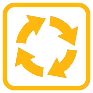 Dolaşım vektör simgesi bir çerçeve içinde