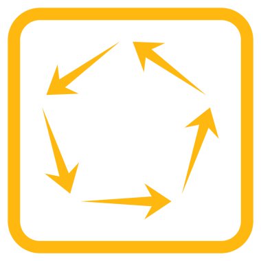 Dolaşım vektör simgesi bir çerçeve içinde