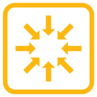 Daraltma okları vektör simgesi bir çerçeve içinde