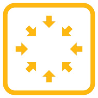 Kompakt oklar bir çerçeve içinde simge vektör