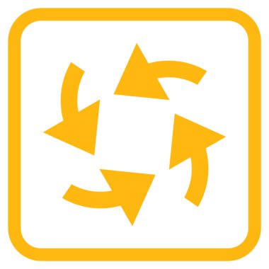 Siklon oklar bir çerçeve içinde simge vektör