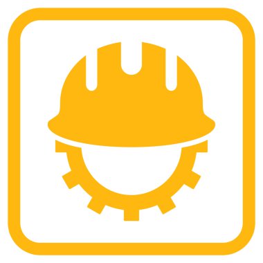 Geliştirme işçisi vektör simgesi bir çerçeve içinde