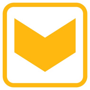 Vektör simgesi bir çerçeve içinde aşağı yön