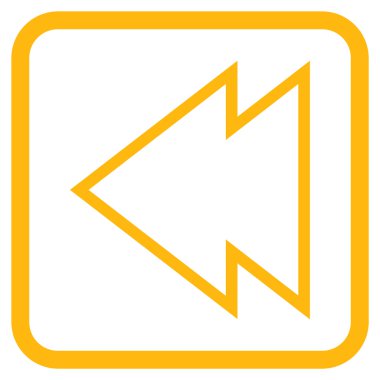 Yön sol vektör simgesi bir çerçeve içinde