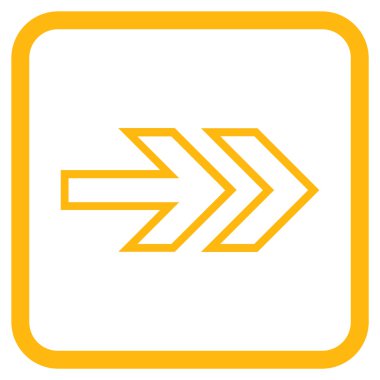 Yöne doğru vektör simgesi bir çerçeve içinde