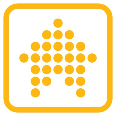 Vektör simgesi bir çerçeve içinde yukarı noktalı ok