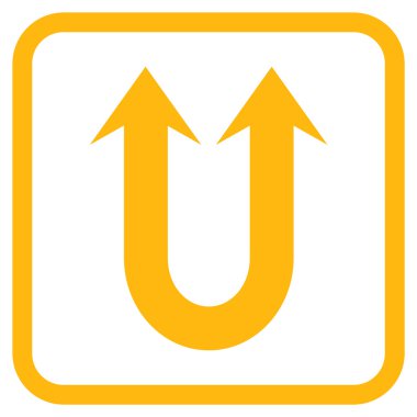 Çift ileri ok vektör simgesi bir çerçeve içinde