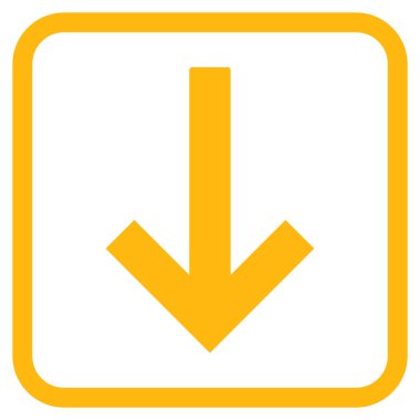 Bir çerçeve içinde ok vektör simgesi