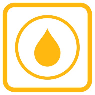 Damla vektör simgesi bir çerçeve içinde