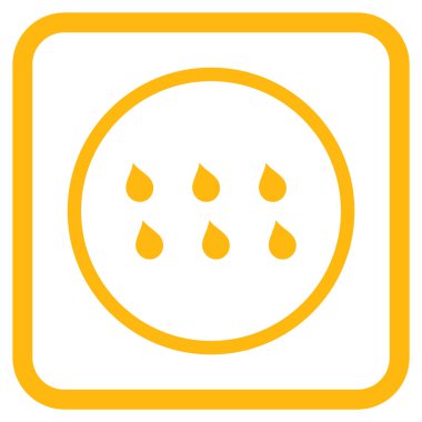 Damla vektör simgesi bir çerçeve içinde