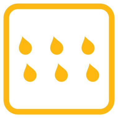 Damla vektör simgesi bir çerçeve içinde