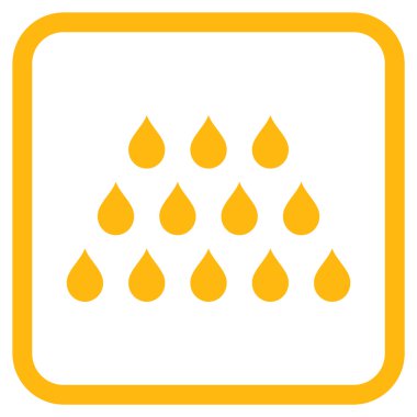 Damla vektör simgesi bir çerçeve içinde