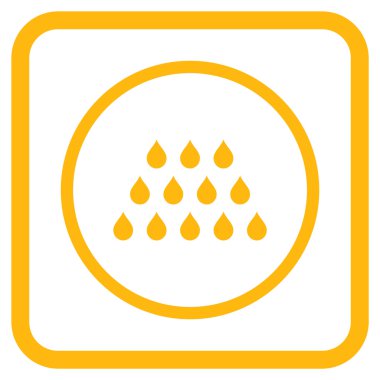 Damla vektör simgesi bir çerçeve içinde