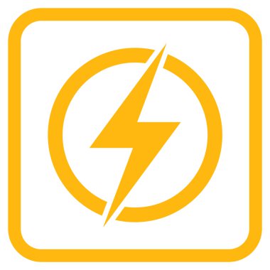 Elektrik vektör simgesi bir çerçeve içinde