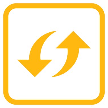 Exchange oklar bir çerçeve içinde simge vektör