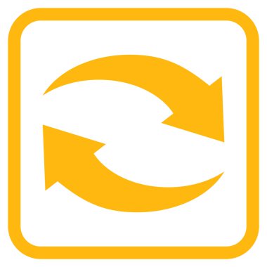 Exchange oklar bir çerçeve içinde simge vektör