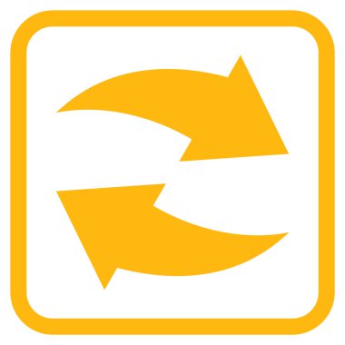 Exchange oklar bir çerçeve içinde simge vektör