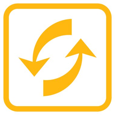 Exchange oklar bir çerçeve içinde simge vektör