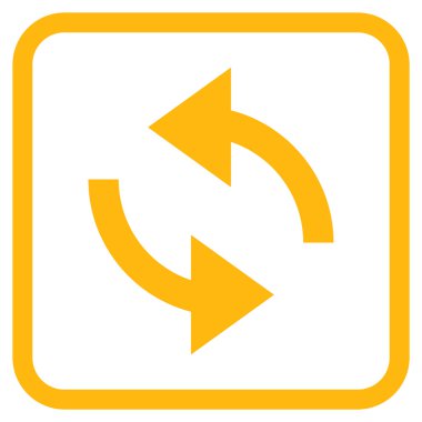 Exchange oklar bir çerçeve içinde simge vektör