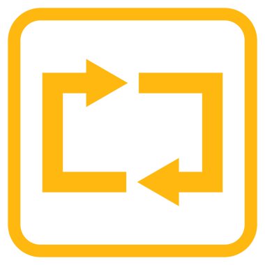 Exchange oklar bir çerçeve içinde simge vektör