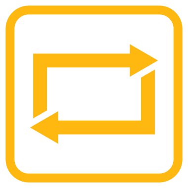 Exchange oklar bir çerçeve içinde simge vektör