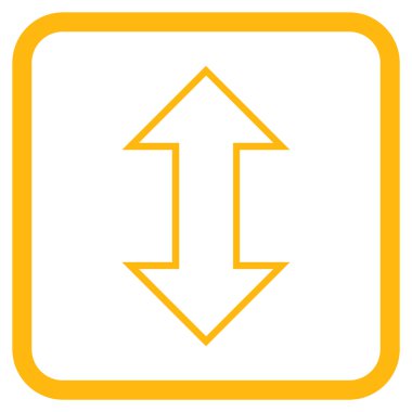 Exchange dikey vektör simgesi bir çerçeve içinde