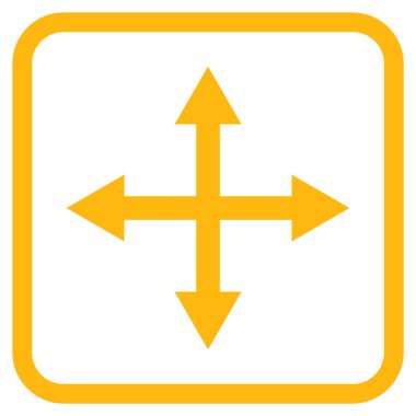 Genişletin okları vektör simgesi bir çerçeve içinde