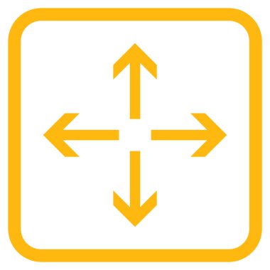 Genişletin okları vektör simgesi bir çerçeve içinde