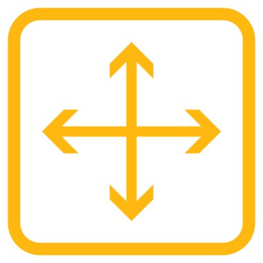 Genişletin okları vektör simgesi bir çerçeve içinde